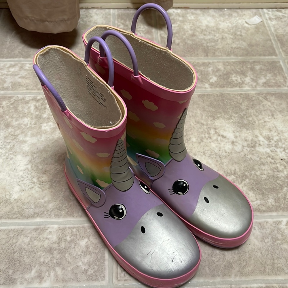 Unicorn rain boots